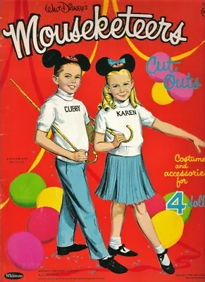 Vintage Uncut 1963 Mouseketeers Paper Dolls~#1 Reproduction~fabulous/rare Set! • $16.95