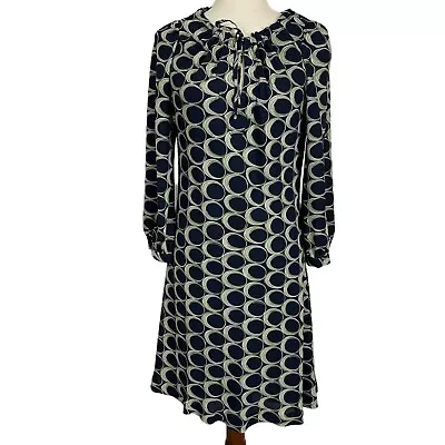 Anthropologie Moulinette Soeurs Dress Women Size 4 Blue Beige Circle Shift • $34