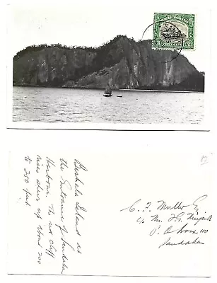 BR N. BORNEO  MALAYA  1932 Birhala IslandSandakan RPPC Sent Locally @ 3c Rate • $0.99