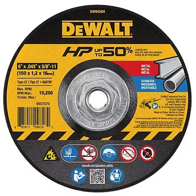 DeWalt DW8426Z 6 X .045 X 7/8 HP T27 Cutting Wheel • $2.33