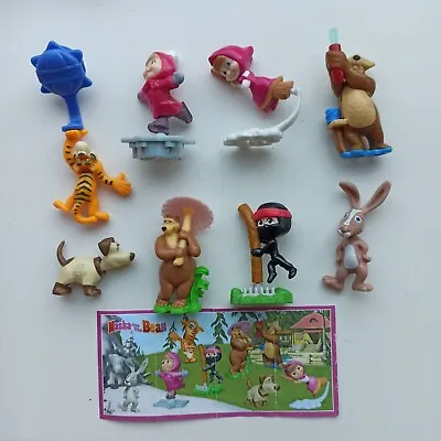 Kinder Surprise Masha And The Bear 5 (2018)  Complete Collection 8 Figurines • $13.25