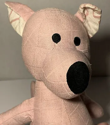 Aden + Anais Kangaroo Musy Mate Maxi Bamboo Pink Stuffed Animal Plush 15  • $24.63