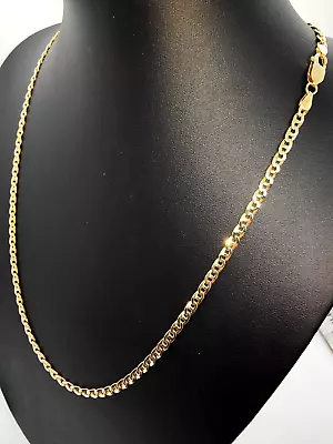 Solid 9ct 9 Carat Yellow Gold Anchor Link Curb Chain Necklace 53cm 21  4mm • £549.99