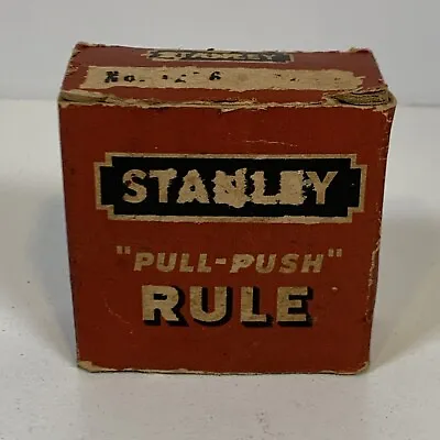 Vintage Stanley Rule No. 1266 Tape Measure Push Pull USA Metric Box • $159.90