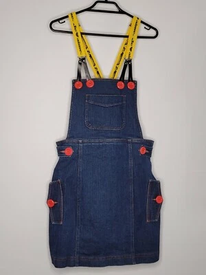 $130 • Buy ALICE MCCALL Size 12 Denim Pinafore Dress Overalls Straps  Braces Kidcore RARE 