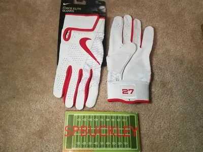Nike Force Elite Mlb Anaheim Angels #27 Mike Trout Pro Issue Batting Gloves Wht • $179.99