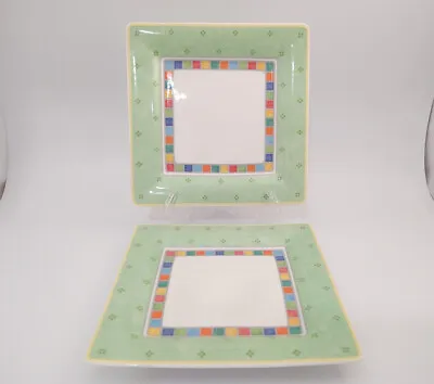 Set Of 2 Villeroy & Boch Twist Alea Verde Square Salad Plates • $26