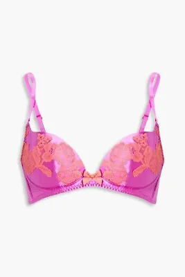 AGENT PROVOCATEUR Cailine Plunge Underwired Bra 32DD • £9