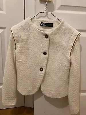 Zara Womans Off White Suit Jacket Size M • $12.56