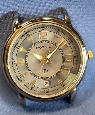 Vintage FOSSIL Watch F2 Faceted Crystal RUNNING New Battery Men's PC-9620 • $29.99