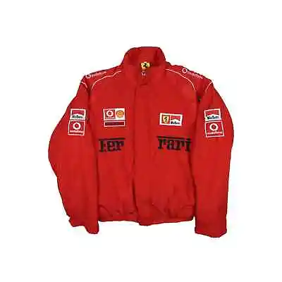 Vtg Ferrari Racing Marlboro Michael Schumacher Jacket Red • $216