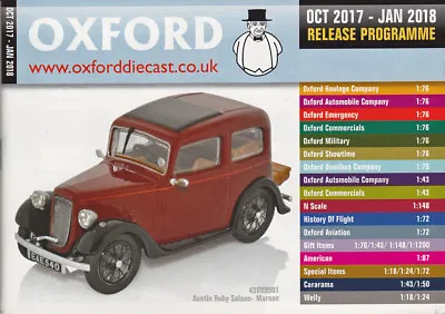 £1.99 • Buy Oxford Diecast Oct 2017 - Jan 2018 Catalogue