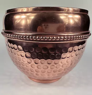 £18 • Buy Vintage French Hammered Copper Plant Pot Planter With Villedieu Crest On Base
