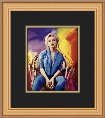 Peter Max Marilyn Monroe In Denim Custom Framed Print Free Shipping • $95