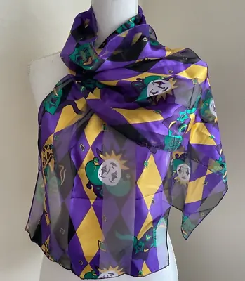 Mardi Gras Scarf/ Satin Scarf • $16.99