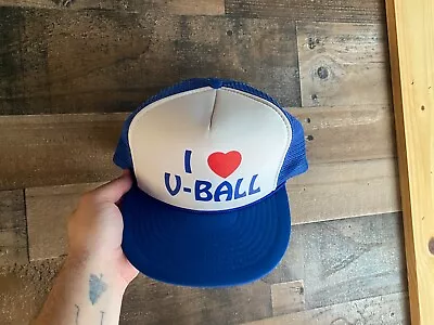 I Love Volleyball Snapback Hat VTG Foam Front Rope Cap Heart V-Ball Trucker Mens • $23.27