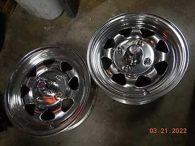 $349.99 • Buy 2 POLISHED DAN GURNEY 15 X 5.5  VW MAG WHEELS 4 On 130mm BAJA BUG FASTBACK 914
