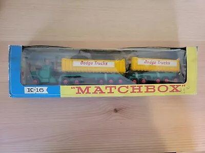 Matchbox Lesney King Size K-16 Dodge Tractor With Twin Tipper Train In Box  • $330