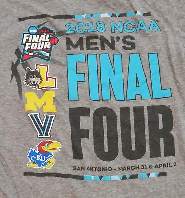 T-shirt Small Ncaa Final Four Tournament 2018 Basketball 17.5 Inches Pit 2 Pit • $12