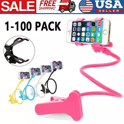 Universal Mobile Phone Gooseneck Stand Holder Flexible Bed Desk Table Clip LOT • $200.99