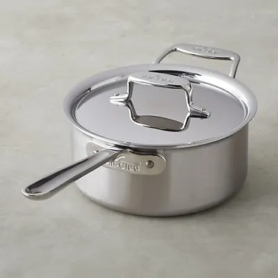 All-Clad BD55203 D5 Brushed 18/10 SS 5-Ply Bonded 3-qt Sauce Pan NO LID (DEMO) • $49.99