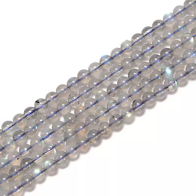 Natural Top Quality Labradorite Smooth Round Beads Size 4mm 15.5'' Strand • $10.99