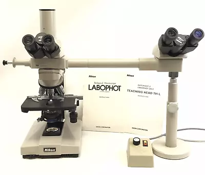 Nikon LABOPHOT Biological Microscope + Teaching Head 5 Objectives & MicroSlides • $849.99