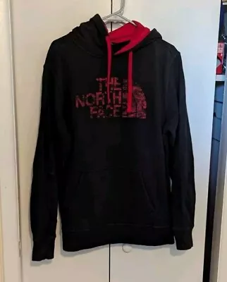 The North Face Hoodie Mens Size L Black Red Half Dome Logo Pullover  • $18