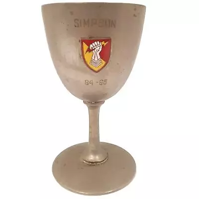 Vintage Antique Simpson 1964 - 1965 Metal Silver Wine Goblet Chalice Collectible • $30.60