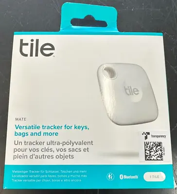 Tile Mate Universal Bluetooth Tracker GPS For Keychain/Phone/Bags - White NIB • $14.95