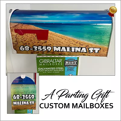 Beach Decor Custom Mailbox.Mothers Day Gift.Personalized Gift For Him • $125