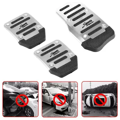 3Pcs Aluminum Non-slip Gas Brake Pedals Pad Cover Set For Manual Car Universal • $10.44