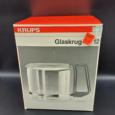Krups Glaskrug TS12 TS 12 Glass 12-Cup Coffee Pot Carafe Glass Jug Brown Silver • $17.99