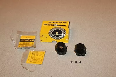 Vintage Weaver 1  Detachable Top Gun Scope Mount Rings W/Bases • $39.95