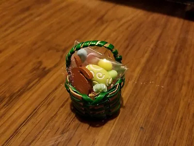 Small Green Easter Basket B For Barbie Monster High Doll Diorama • $7.99