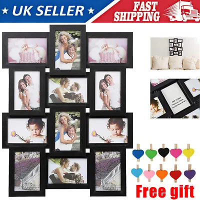 Multi Picture Frame Collage Aperture Photo Frames Holds 12 - 6''X4'' Photos UK • £11.99