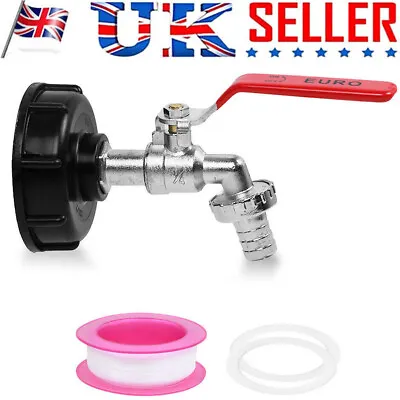 IBC Tank Adapter Connector S60X6 To Garden Tap With 3/4  Hose Fitting Fuel Water • £6.39