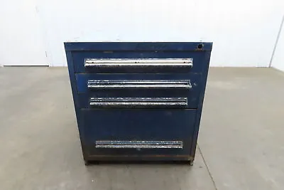 Stanley Vidmar Tool Cabinet 4 Drawer 28x30x33  Blue Lista Lyon Rust Rough • $489.99