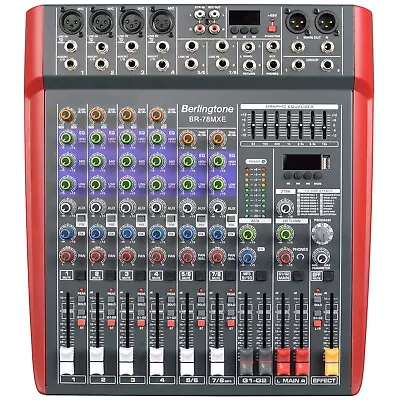 Berlingtone BR-78MX Professional 8 - Channel Bluetooth Studio Audio Mixer USB • $189