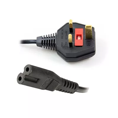 £6.99 • Buy Fig 8 UK Power Lead  Cable Straight 1.9m Black TV Stereo Radio