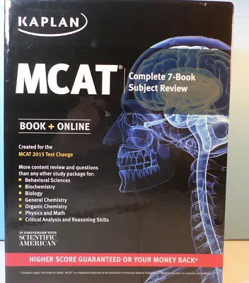 Kaplan MCAT Review Books ~ 7 Books ~ 2015 ~ Complete • $5.95