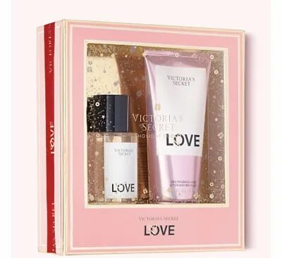 Victoria Secret LOVE Perfume Fragrance Body Mist & Fine Fragranc Lotion Gift Set • $26