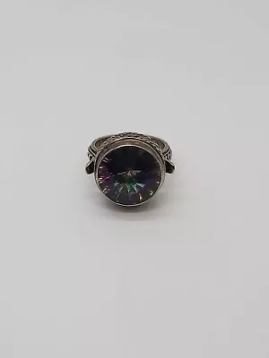 925 SOLID STERLING SILVER MYSTIC TOPAZ RING- 7 US FANCY DETAILS 8.3g • $49.99