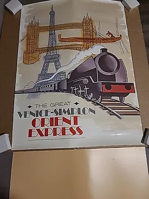 The Great Venice Simplon Orient Express Jim Marbeck Reproduction Poster RARE • $80