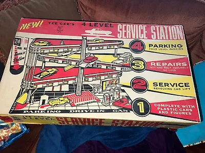 Vintage T Cohn Tee Cee 4 Level Service Station 950 Set Box ONLY 25” X 15” X 4” • $69