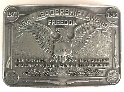 Nra Eagle Leadership Award Belt Buckle ***euc #13553 • $14.99