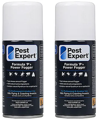 Cluster Fly Killer Insect Fogger Bomb (150ml) Pest Expert Formula 'P' X2 • £17.95