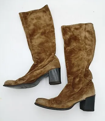 Jaime Mascaro Women's Brown Suede Block Heel Boots Size UK 6 EU 39 - Used • £99.99