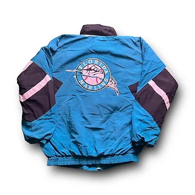 Rare Men’s Vintage 90’s Starter Florida Marlins MLB Windbreaker Jacket XL Teal • $100