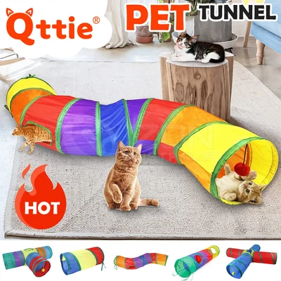 $15.99 • Buy Qttie Cat Kitten Puppy Tunnel Play Toy Foldable Funny Exercise Tunnel Rabbit Pet